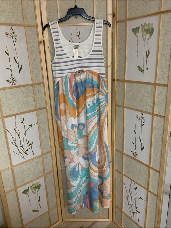 Celandine Dresses & Skirts - Boho Stripe & Floral Maxi Dress - Multicolor